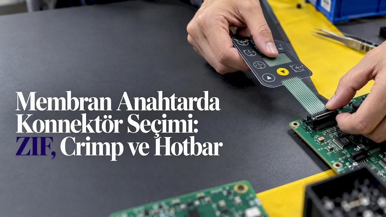 Membran tuşun kuyruk kısmının ZIF konnektöre bağlanması