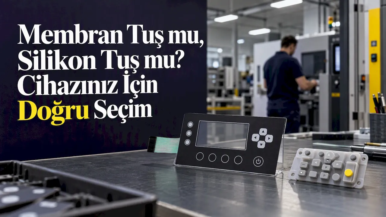 Membran panel ve silikon tuş takımı yan yanadır