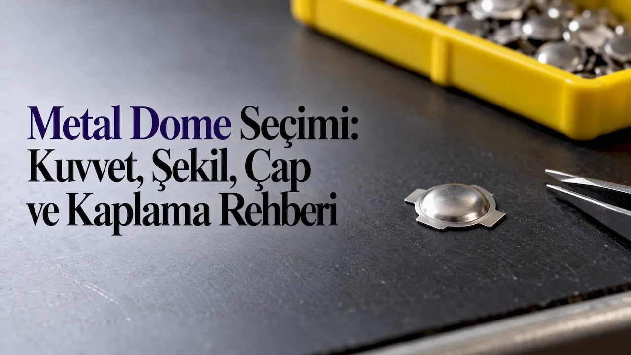 Koyu yüzeyde paslanmaz metal kubbe
